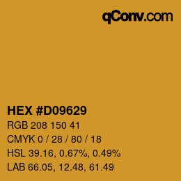 カラーコード: HEX #D09629 | qconv.com