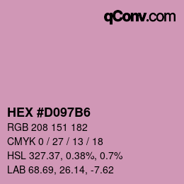 カラーコード: HEX #D097B6 | qconv.com