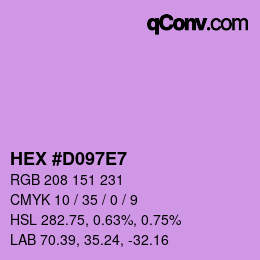 Color code: HEX #D097E7 | qconv.com