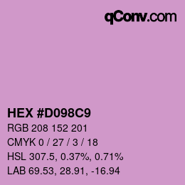 カラーコード: HEX #D098C9 | qconv.com