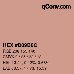 Farbcode: HEX #D09B8C | qconv.com