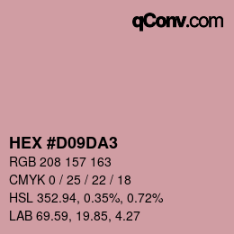 Color code: HEX #D09DA3 | qconv.com