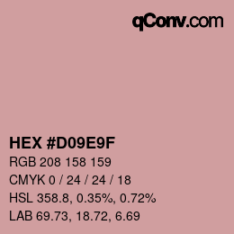 Color code: HEX #D09E9F | qconv.com