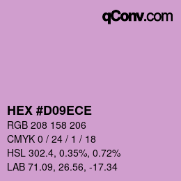 Color code: HEX #D09ECE | qconv.com