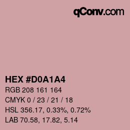 カラーコード: HEX #D0A1A4 | qconv.com