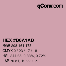 Color code: HEX #D0A1AD | qconv.com