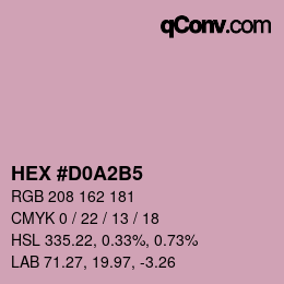 カラーコード: HEX #D0A2B5 | qconv.com