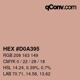 Color code: HEX #D0A395 | qconv.com