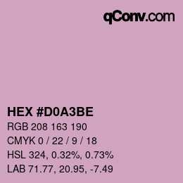 カラーコード: HEX #D0A3BE | qconv.com