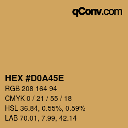 Color code: HEX #D0A45E | qconv.com