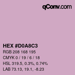 カラーコード: HEX #D0A8C3 | qconv.com