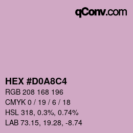 Color code: HEX #D0A8C4 | qconv.com