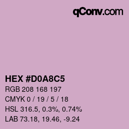 カラーコード: HEX #D0A8C5 | qconv.com