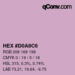 Color code: HEX #D0A8C6 | qconv.com