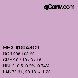 Color code: HEX #D0A8C9 | qconv.com