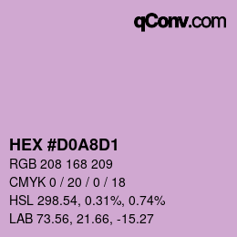 Color code: HEX #D0A8D1 | qconv.com