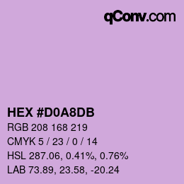 Color code: HEX #D0A8DB | qconv.com