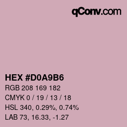 Color code: HEX #D0A9B6 | qconv.com