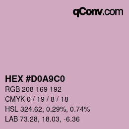 Color code: HEX #D0A9C0 | qconv.com