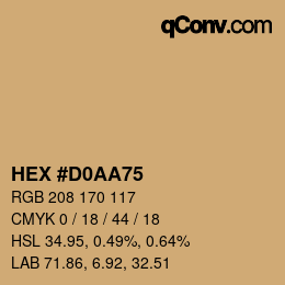 Color code: HEX #D0AA75 | qconv.com