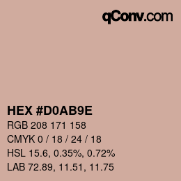 Color code: HEX #D0AB9E | qconv.com