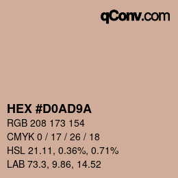 カラーコード: HEX #D0AD9A | qconv.com