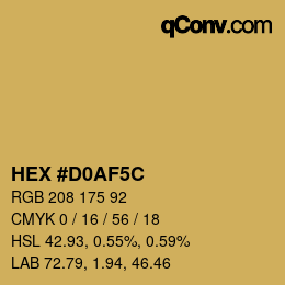 Color code: HEX #D0AF5C | qconv.com
