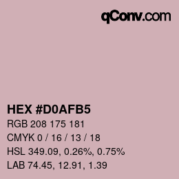 カラーコード: HEX #D0AFB5 | qconv.com