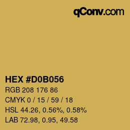 Color code: HEX #D0B056 | qconv.com
