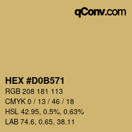 カラーコード: HEX #D0B571 | qconv.com