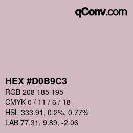 Color code: HEX #D0B9C3 | qconv.com