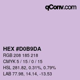 Farbcode: HEX #D0B9DA | qconv.com