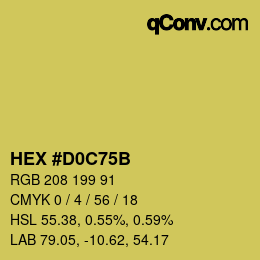 Color code: HEX #D0C75B | qconv.com