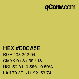 Color code: HEX #D0CA5E | qconv.com