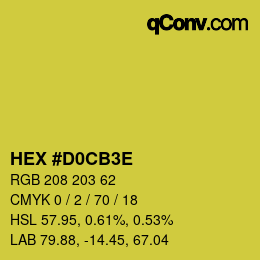 カラーコード: HEX #D0CB3E | qconv.com