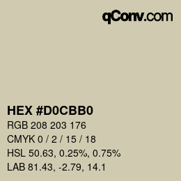 Color code: HEX #D0CBB0 | qconv.com