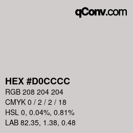 Color code: HEX #D0CCCC | qconv.com