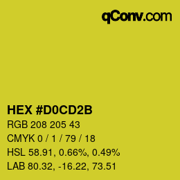 Color code: HEX #D0CD2B | qconv.com