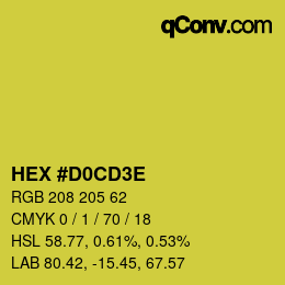 Color code: HEX #D0CD3E | qconv.com