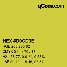 カラーコード: HEX #D0CD3E | qconv.com