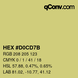 カラーコード: HEX #D0CD7B | qconv.com