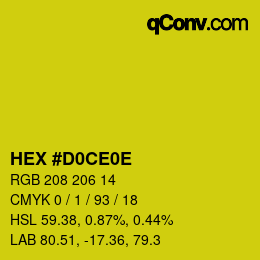 Color code: HEX #D0CE0E | qconv.com