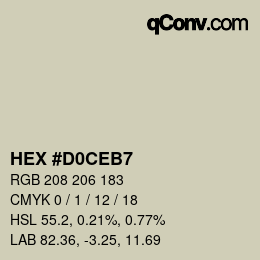 Color code: HEX #D0CEB7 | qconv.com