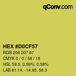 Color code: HEX #D0CF57 | qconv.com