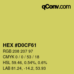 Color code: HEX #D0CF61 | qconv.com