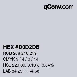 Color code: HEX #D0D2DB | qconv.com