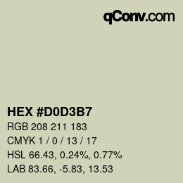 Código de color: HEX #D0D3B7 | qconv.com