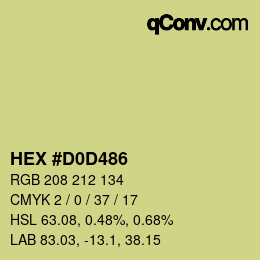カラーコード: HEX #D0D486 | qconv.com