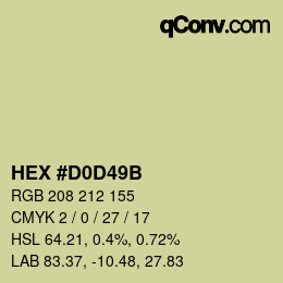 Color code: HEX #D0D49B | qconv.com