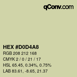 カラーコード: HEX #D0D4A8 | qconv.com